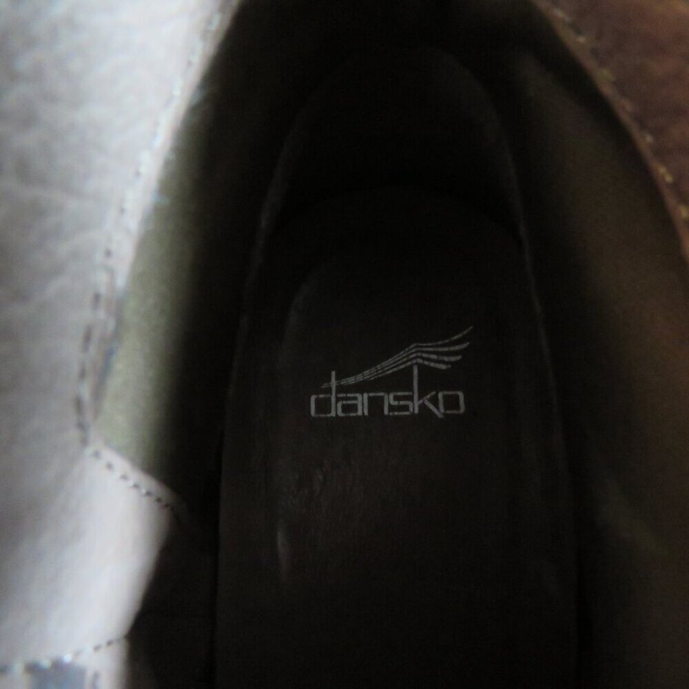 DANSKO Shirley Suede Leather Stacked Heel Ankle Boots in Taupe Size EU 40 - Picture 14 of 14